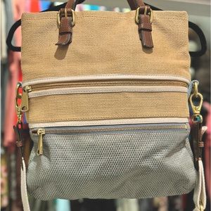 Fossil Metallic Convertible Foldover Crossbody